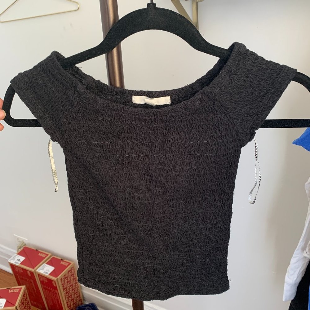 Vans Off the Shoulder Black Top